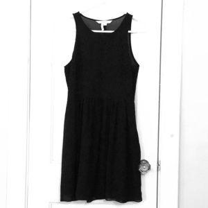 BCBG black chiffon dress